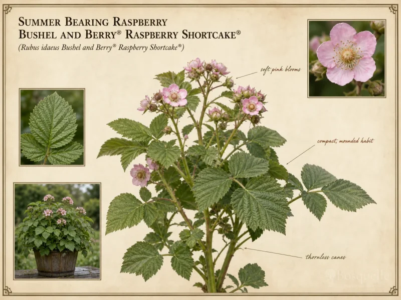 Summer Bearing Raspberry Bushel and Berry® Raspberry Shortcake® (Rubus idaeus Bushel and Berry® Raspberry Shortcake®)