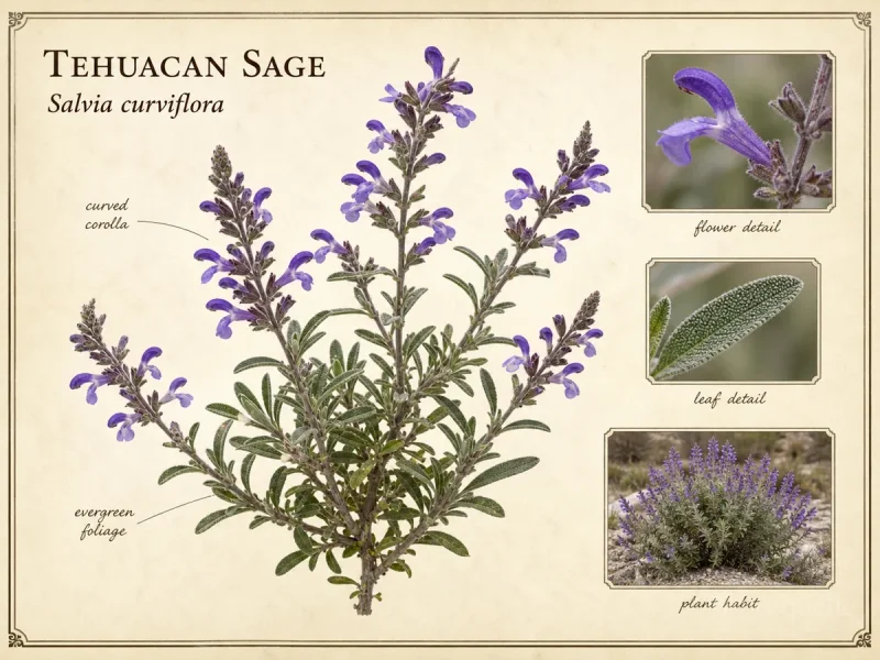 Tehuacan Sage (Salvia curviflora)