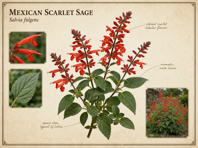 Mexican Scarlet Sage (Salvia fulgens)