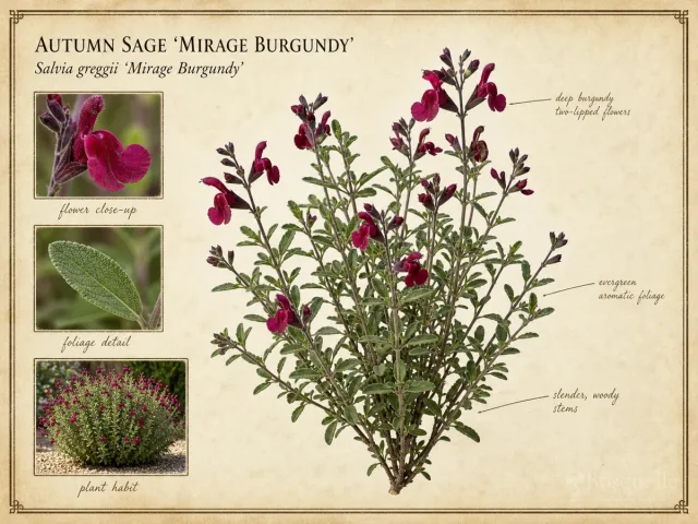 Autumn Sage ‘Mirage Burgundy’ (Salvia greggii Mirage Burgundy)
