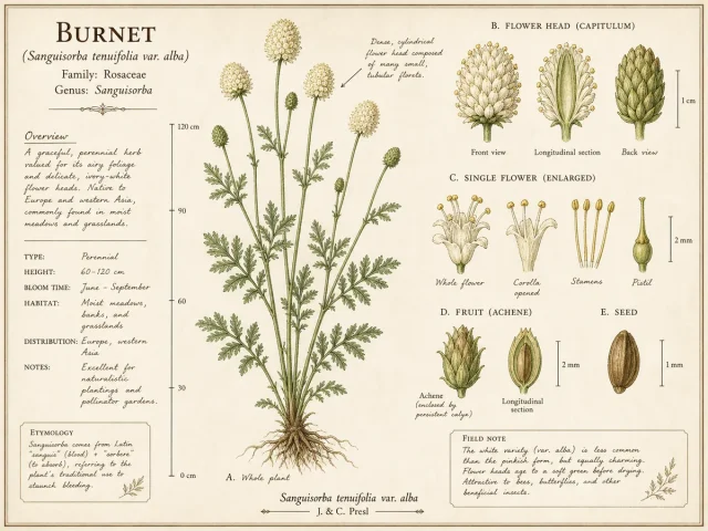 Burnet (Sanguisorba tenuifolia var. alba)