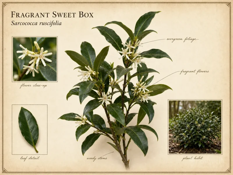 Fragrant Sweet Box botanical diagram