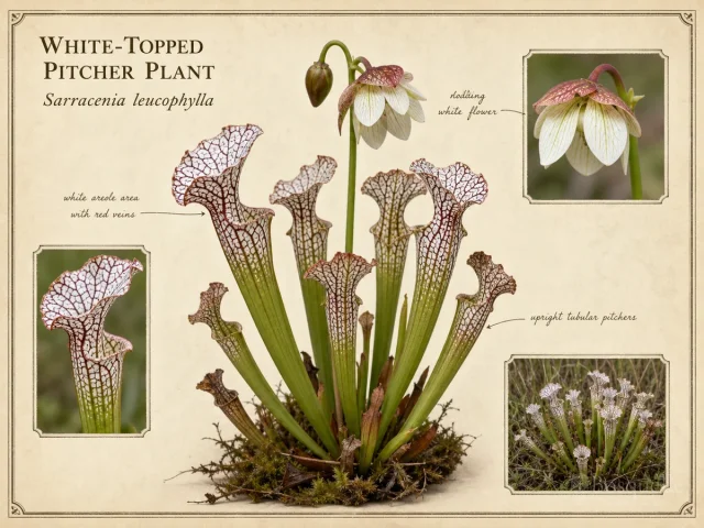 White-Topped Pitcher Plant (Sarracenia leucophylla)