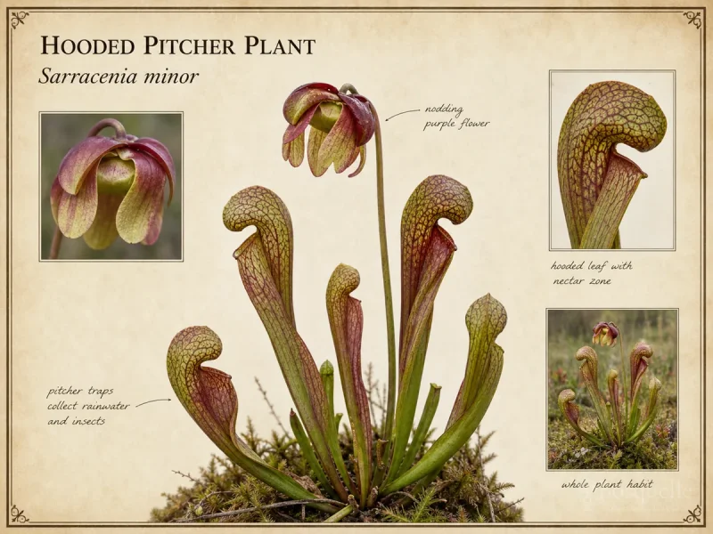 Hooded Pitcher Plant (Sarracenia minor)