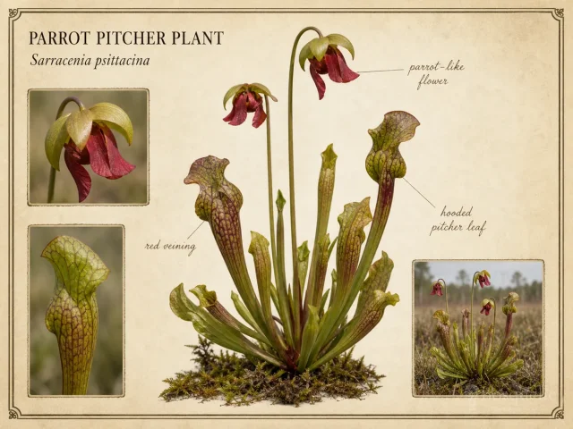 Parrot Pitcher Plant (Sarracenia psittacina)