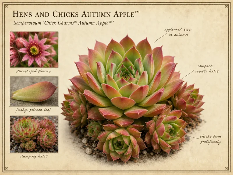 Hens and Chicks Autumn Apple™ (Sempervivum Chick Charms® Autumn Apple™)