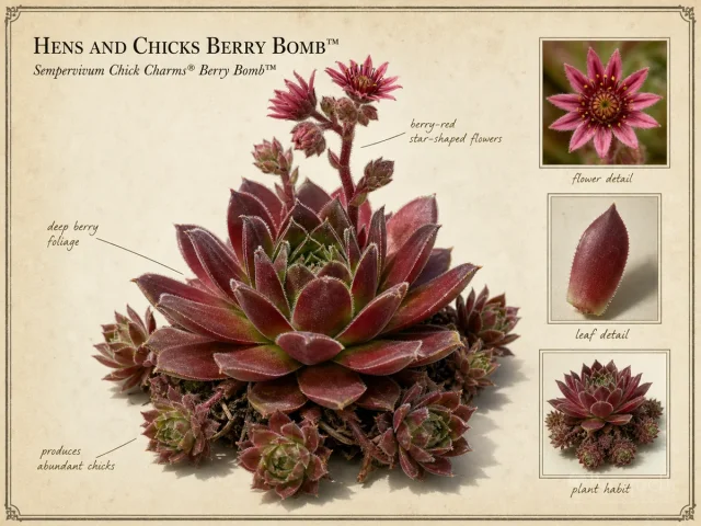 Hens and Chicks Berry Bomb™ (Sempervivum Chick Charms® Berry Bomb™)