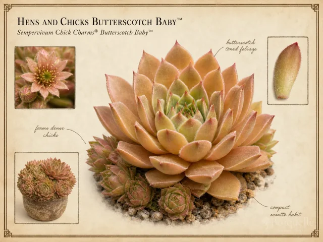 Hens and Chicks Butterscotch Baby™ (Sempervivum Chick Charms® Butterscotch Baby™)