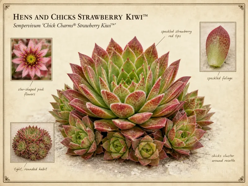 Hens and Chicks Strawberry Kiwi™ (Sempervivum Chick Charms® Strawberry Kiwi™)