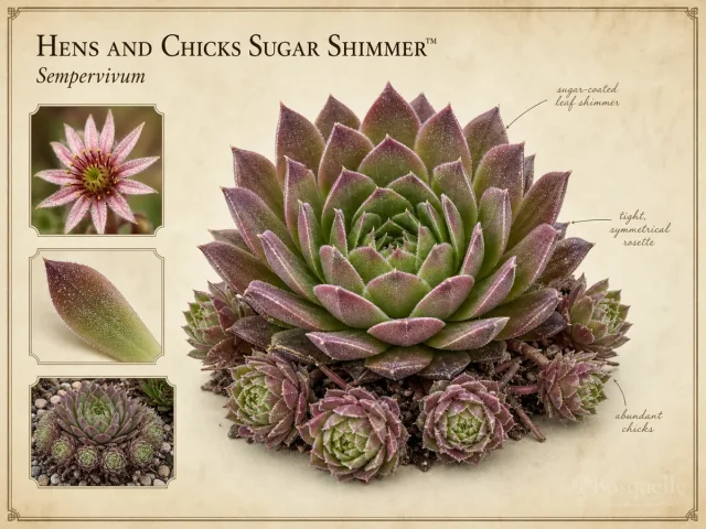 Hens and Chicks Sugar Shimmer™ (Sempervivum Chick Charms® Sugar Shimmer™)
