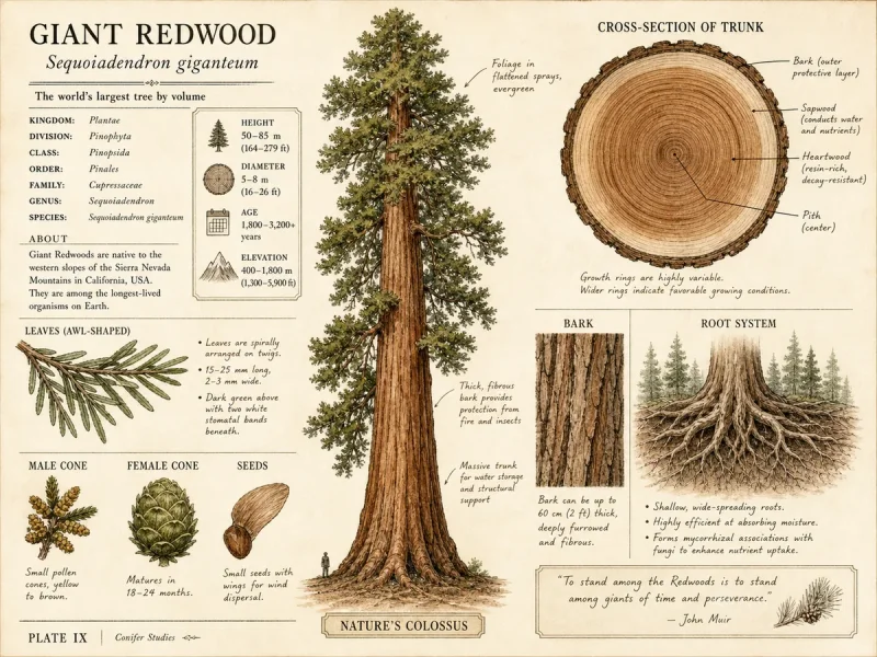 Giant Redwood (Sequoiadendron giganteum)