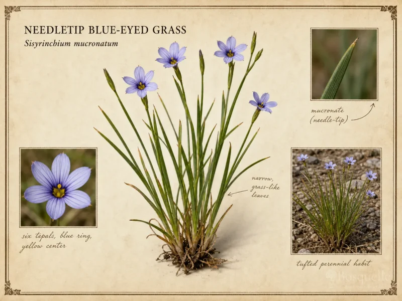 Needletip Blue-Eyed Grass (Sisyrinchium mucronatum)