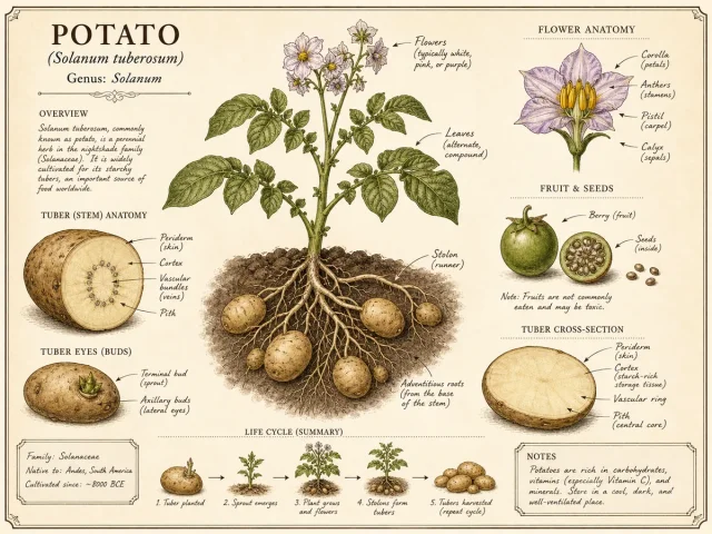 Potato — Give it full sun, even water, and hill as the ste…