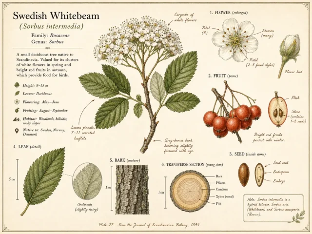 Swedish Whitebeam (Sorbus intermedia)
