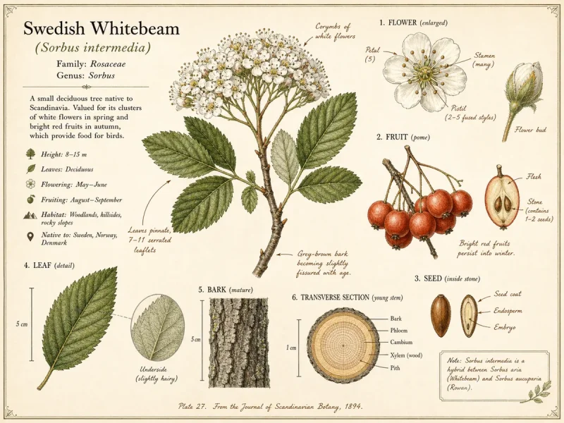 Swedish Whitebeam (Sorbus intermedia)
