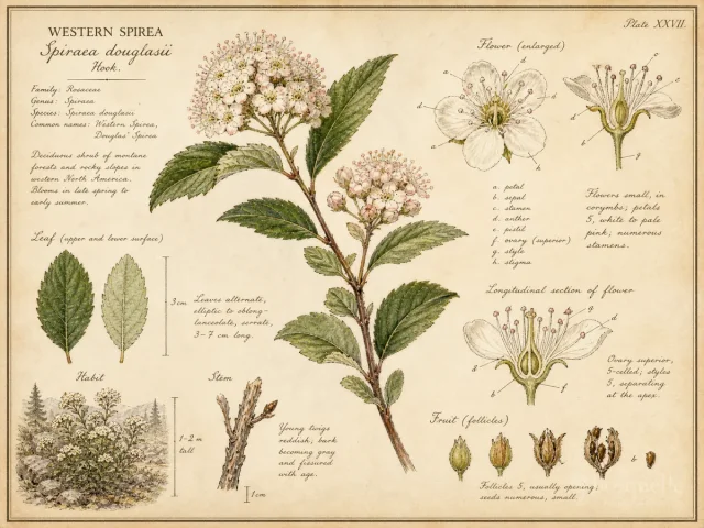 Western Spirea (Spiraea douglasii)