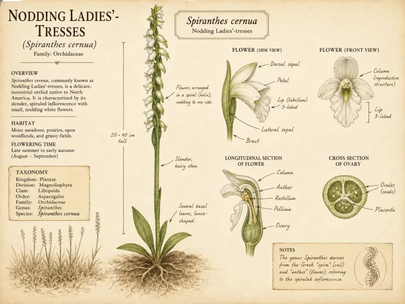 Nodding Ladies’-tresses (Spiranthes cernua)