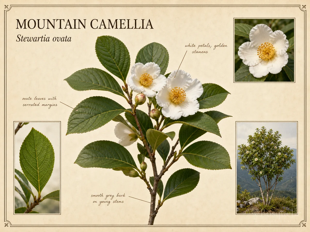 Mountain Camellia — Give it moist, acid soil, and afternoon shade in…