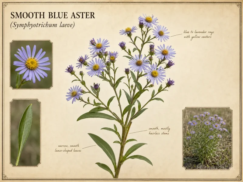 Smooth Blue Aster (Symphyotrichum laeve)
