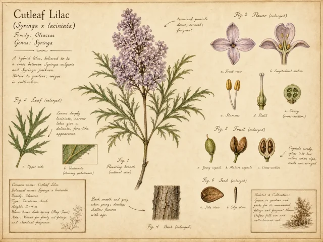 Cutleaf Lilac (Syringa x laciniata)