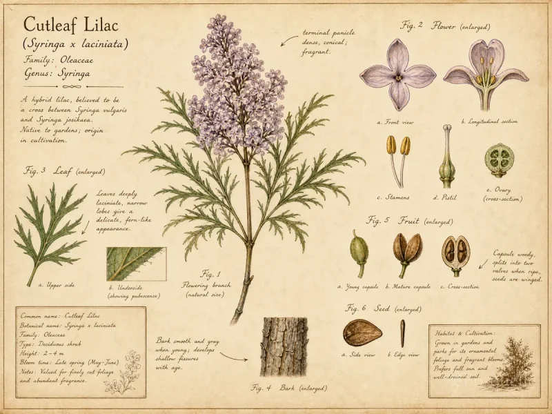 Cutleaf Lilac (Syringa x laciniata)