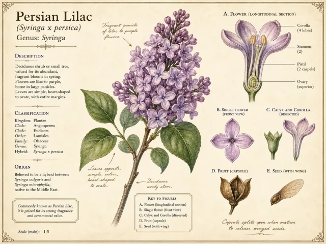 Persian Lilac (Syringa x persica)
