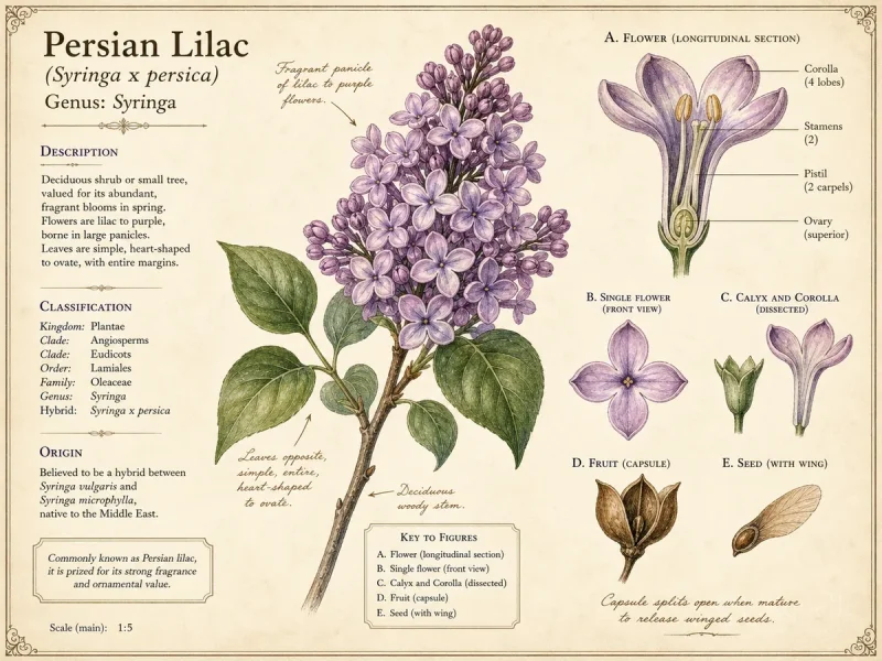 Persian Lilac (Syringa x persica)