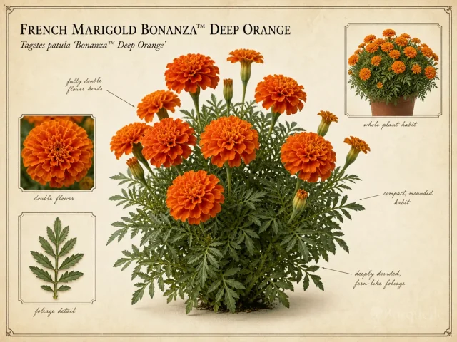 French Marigold Bonanza™ Deep Orange (Tagetes patula Bonanza™ Deep Orange)