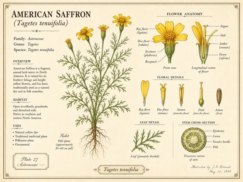 American Saffron (Tagetes tenuifolia)