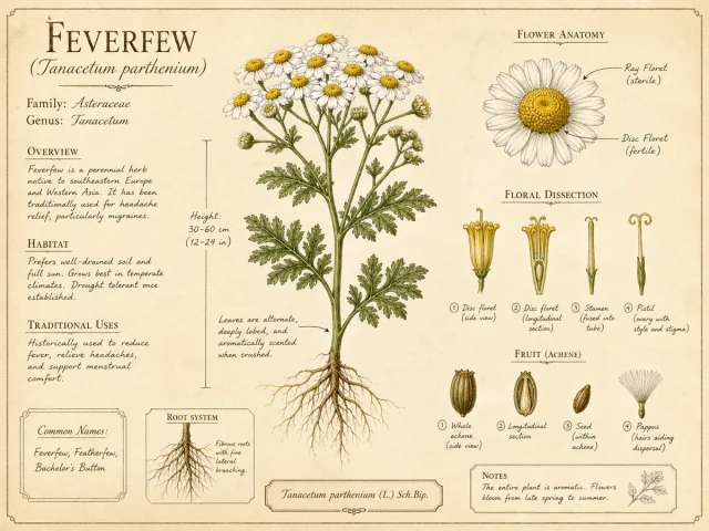 Feverfew (Tanacetum parthenium)