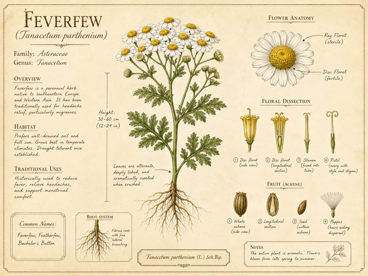 Feverfew (Tanacetum parthenium)