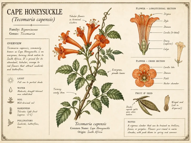 Cape Honeysuckle (Tecomaria capensis)