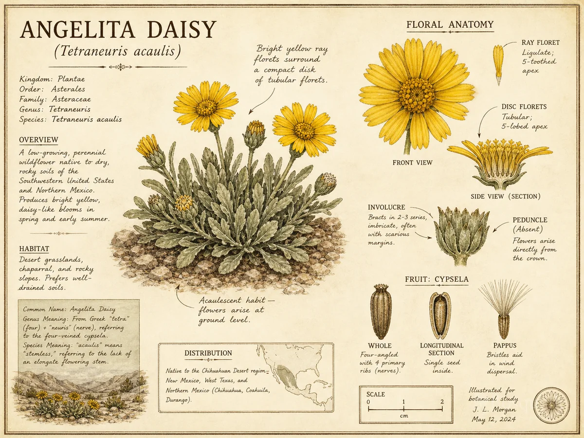 Angelita Daisy (Tetraneuris acaulis)