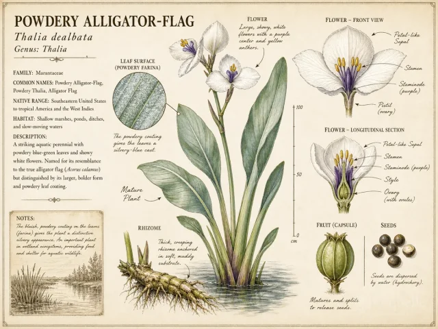 Powdery Alligator-Flag