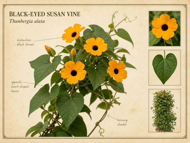 Black-Eyed Susan Vine (Thunbergia alata)