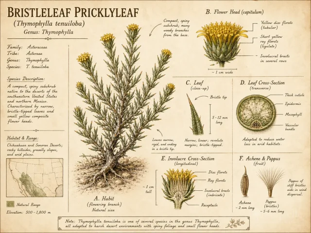 Bristleleaf Pricklyleaf (Thymophylla tenuiloba)