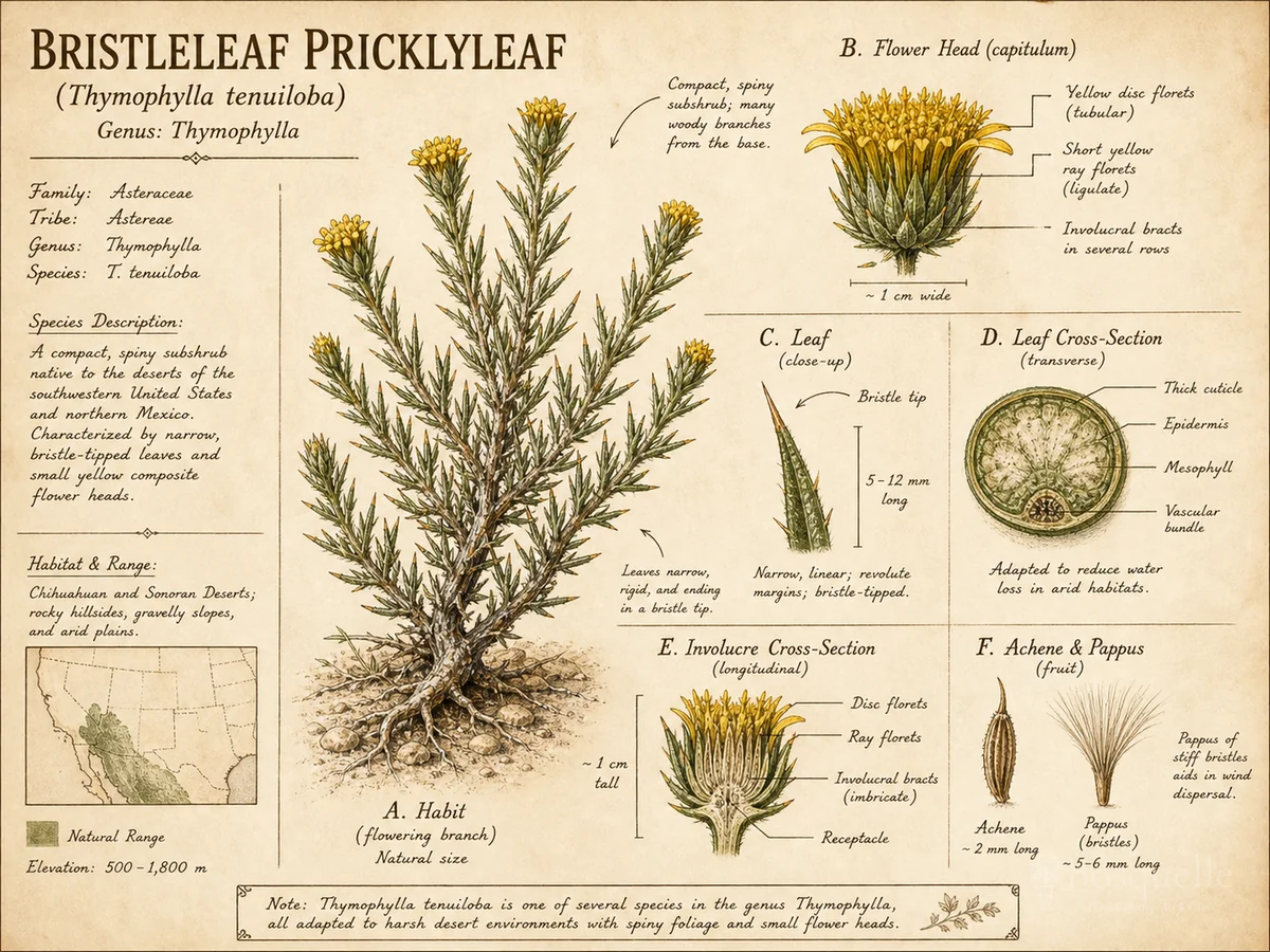 Bristleleaf Pricklyleaf (Thymophylla tenuiloba)