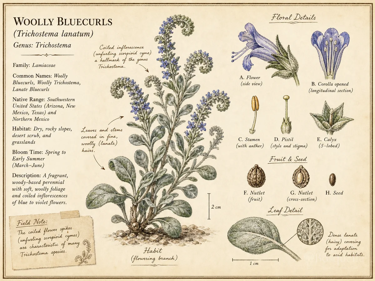 Woolly Bluecurls (Trichostema lanatum)