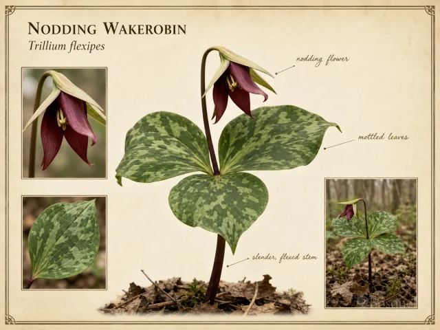 Nodding Wakerobin (Trillium flexipes)