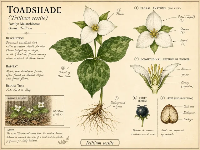 Toadshade (Trillium sessile)