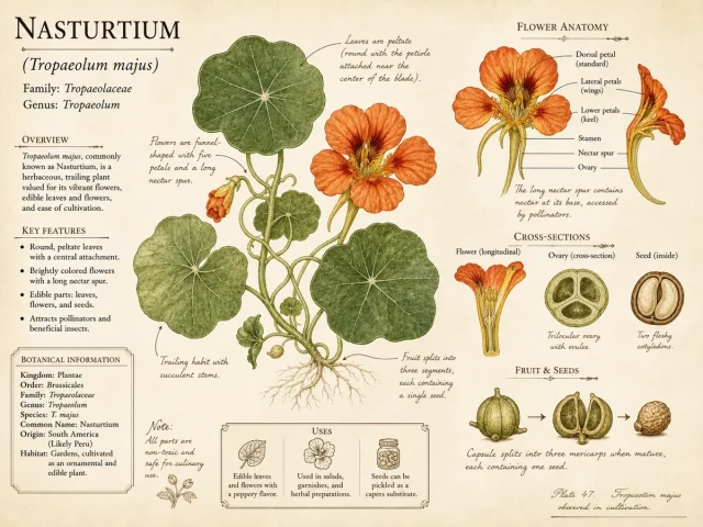 Nasturtium (Tropaeolum majus)