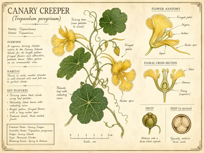 Canary Creeper (Tropaeolum peregrinum)