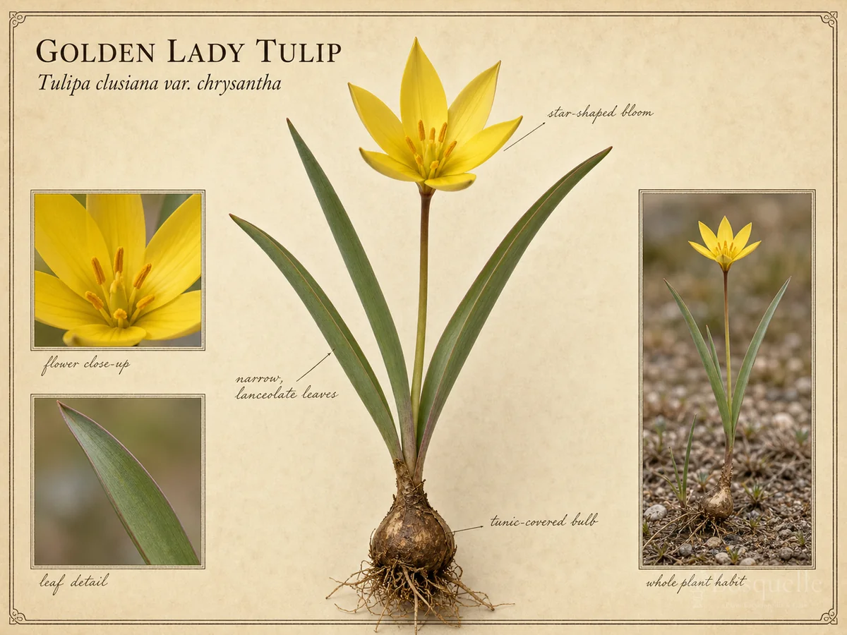 Golden Lady Tulip (Tulipa clusiana var. chrysantha)