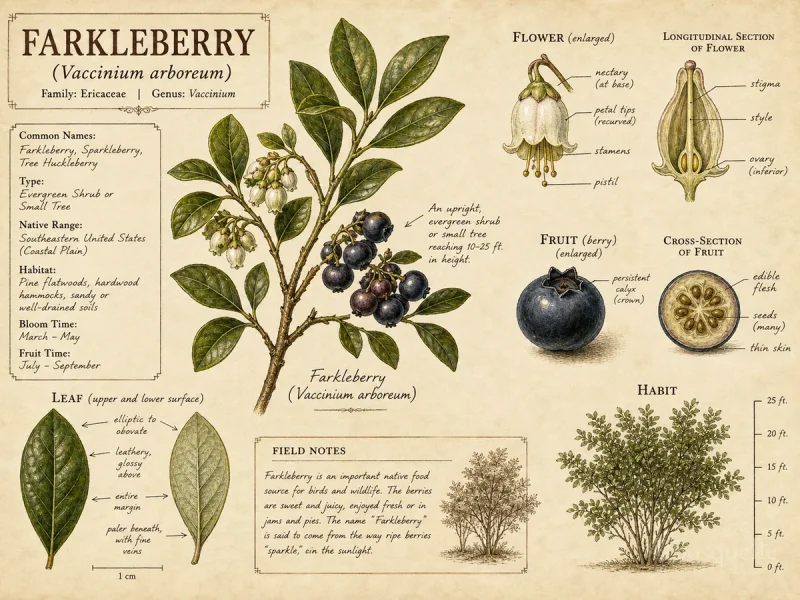 Farkleberry (Vaccinium arboreum)