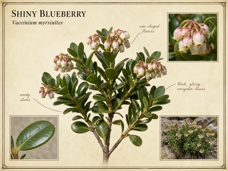 Shiny Blueberry (Vaccinium myrsinites)
