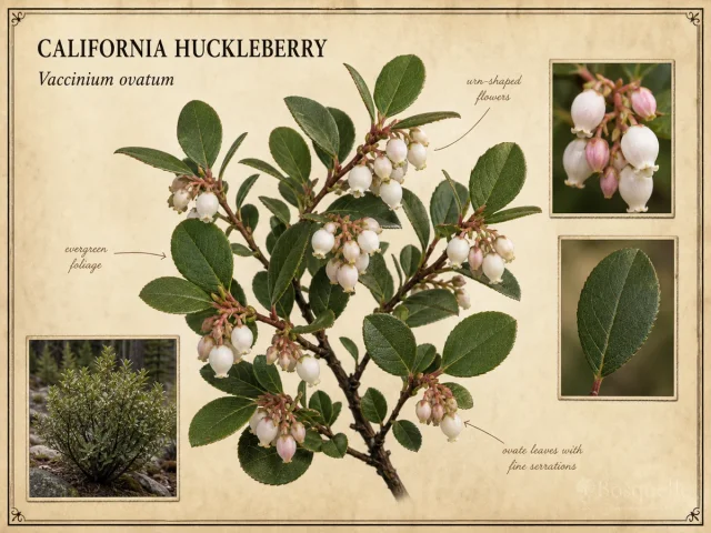 California Huckleberry (Vaccinium ovatum)