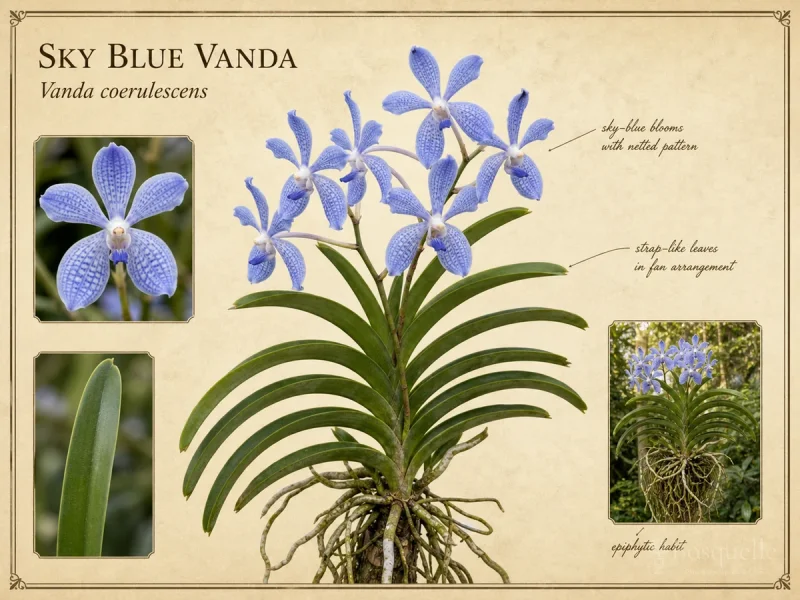 Sky Blue Vanda (Vanda coerulescens)