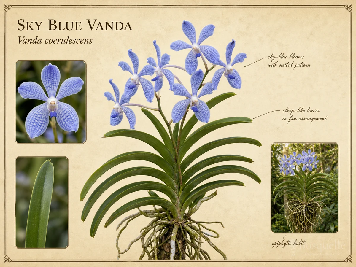 Sky Blue Vanda (Vanda coerulescens)