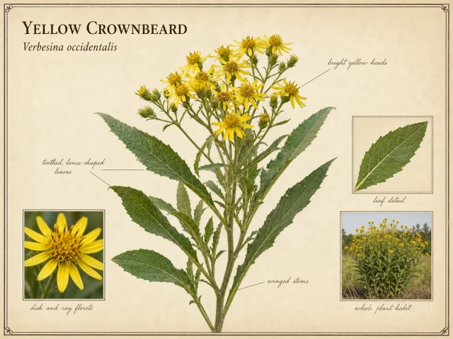 Yellow Crownbeard (Verbesina occidentalis)
