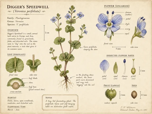 Digger’s Speedwell (Veronica perfoliata)